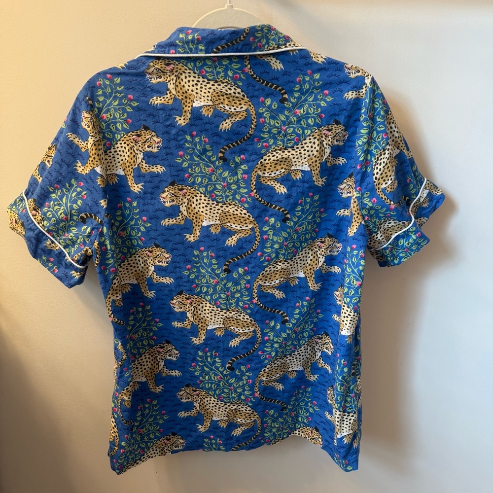 Printfresh Blue Bagheera Organic Cotton Pajama Set Size Small - Picture 4 of 10